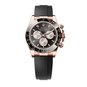 Cosmograph Daytona in 18 kt Everose gold with a bright black and Sundust