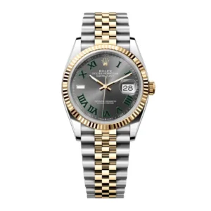 Datejust 36 in Oystersteel and yellow gold features a slate