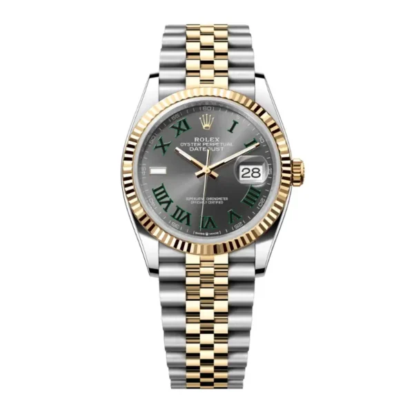 Datejust 36 in Oystersteel and yellow gold features a slate
