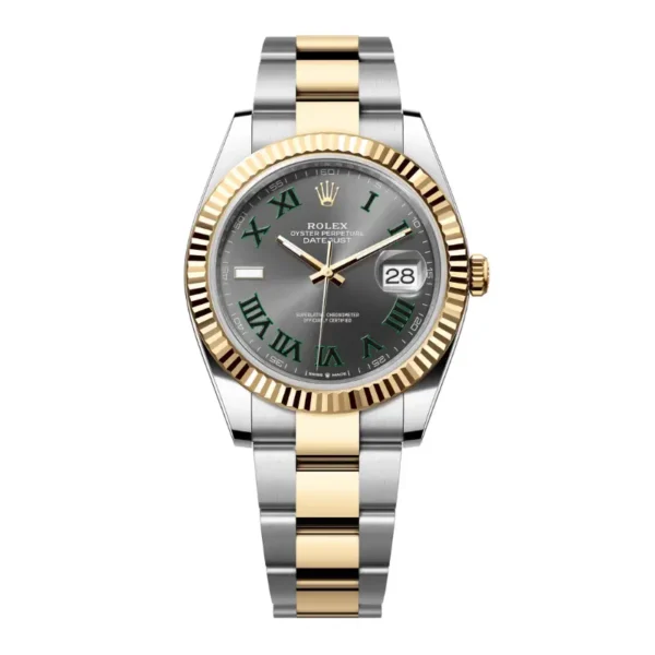 Datejust 41 in Oystersteel and yellow gold features a slate