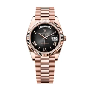 Day-Date 40 in 18 kt Everose gold with a slate ombré