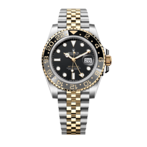 GMT-Master II in Oystersteel and yellow gold with a black