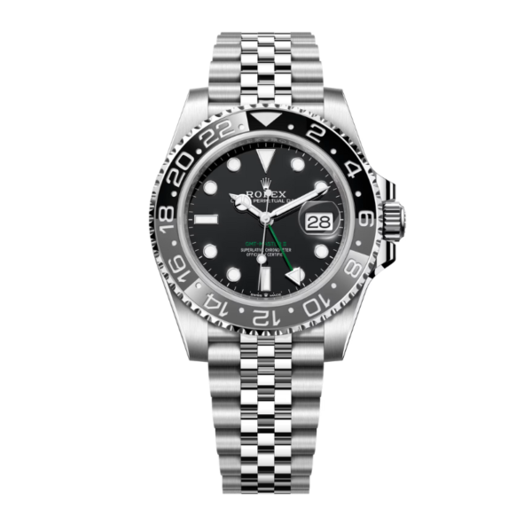 GMT-Master II in Oystersteel with a black (4)