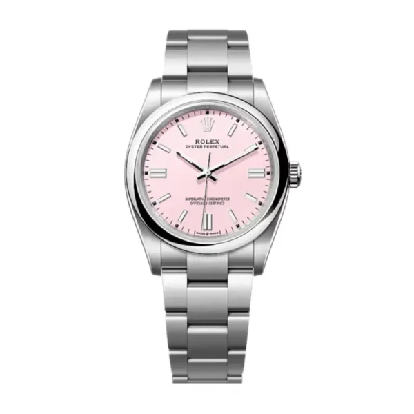 Oyster Perpetual 36 with a candy pink