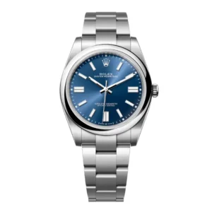 Oyster Perpetual 41 with a bright blue