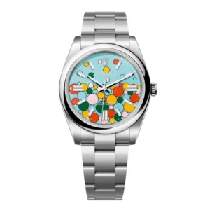 Oyster Perpetual 41 with a turquoise blue, Celebration-motif