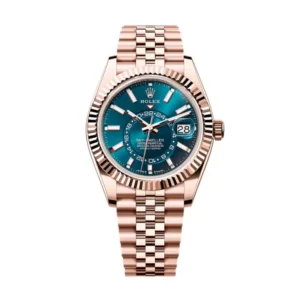 Sky-Dweller 42mm (18 kt Everose gold with a blue-green)