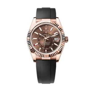Sky-Dweller in 18 kt Everose gold with a chocolate