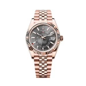 Sky-Dweller in 18 kt Everose gold with a slate